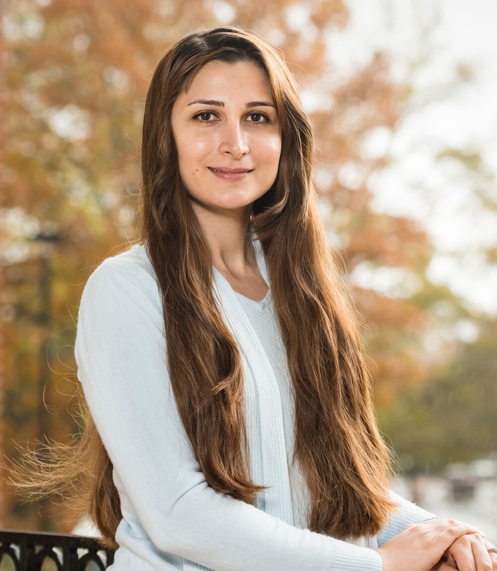 During her time as a graduate student in the UM integrated marketing communication program, Mina Esfahani organized a social media fundraiser to raise money for a seriously ill child in her home country of Iran. The campaign drew in more than $700,000 that was sent to the child's family to help with medical costs. Photo by Megan Wolfe/Ole Miss Digital Imaging Services